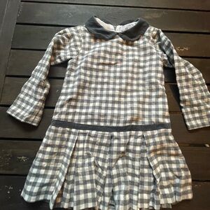 Florence Eiseman Gray and White Checkered Kids Dress